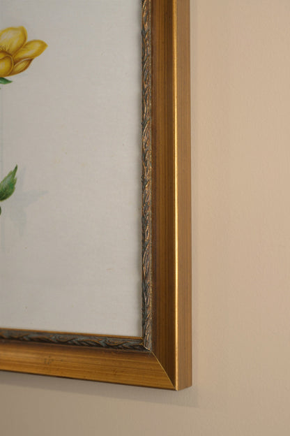 POÉSIE BOTANIQUE, Artwork on rigid canvas, framed in Vintage Gold