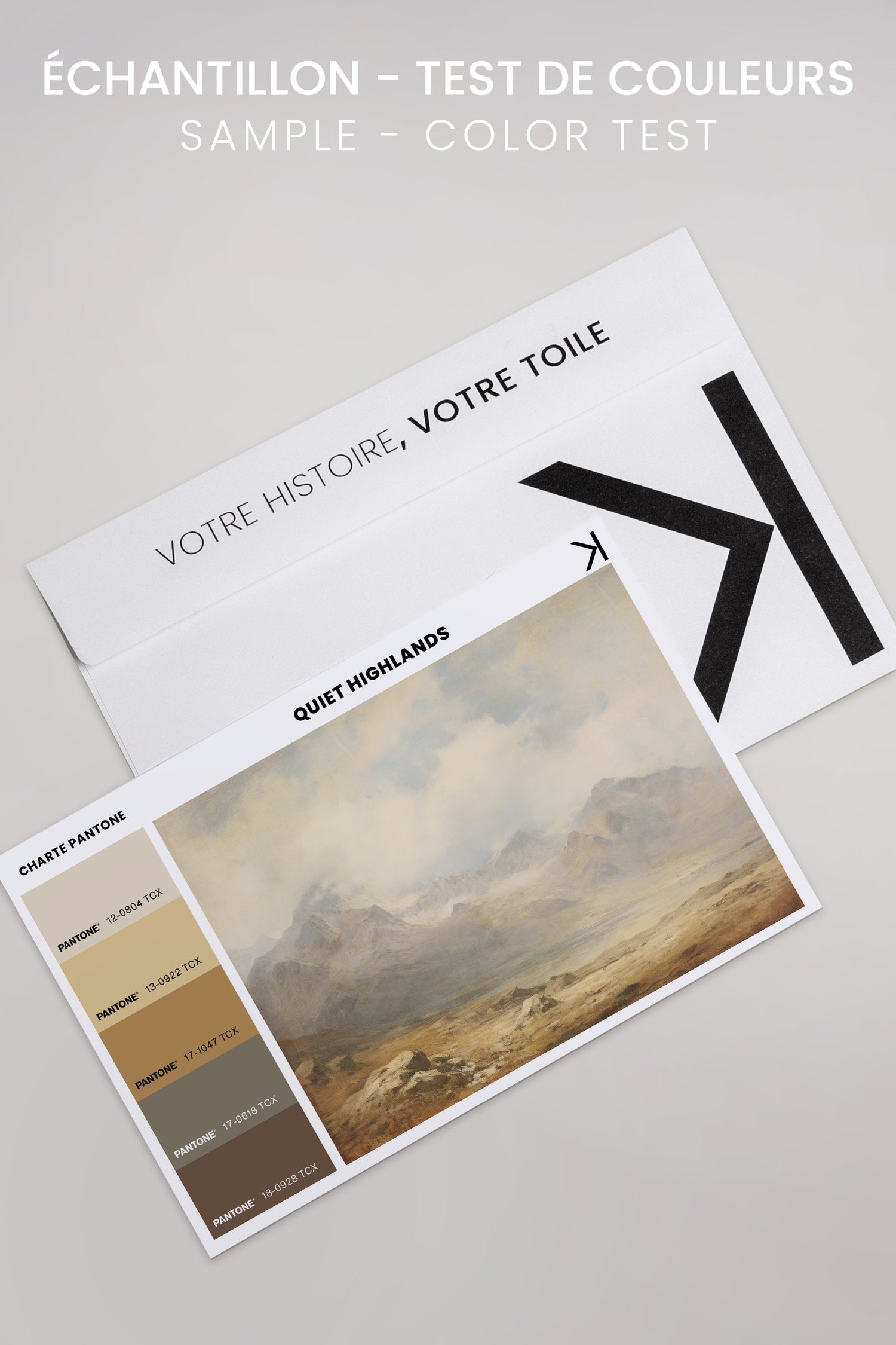 OLEKA CANVAS - Quiet Highlands, Oeuvre sur toile étirée, encadré Naturel Clair