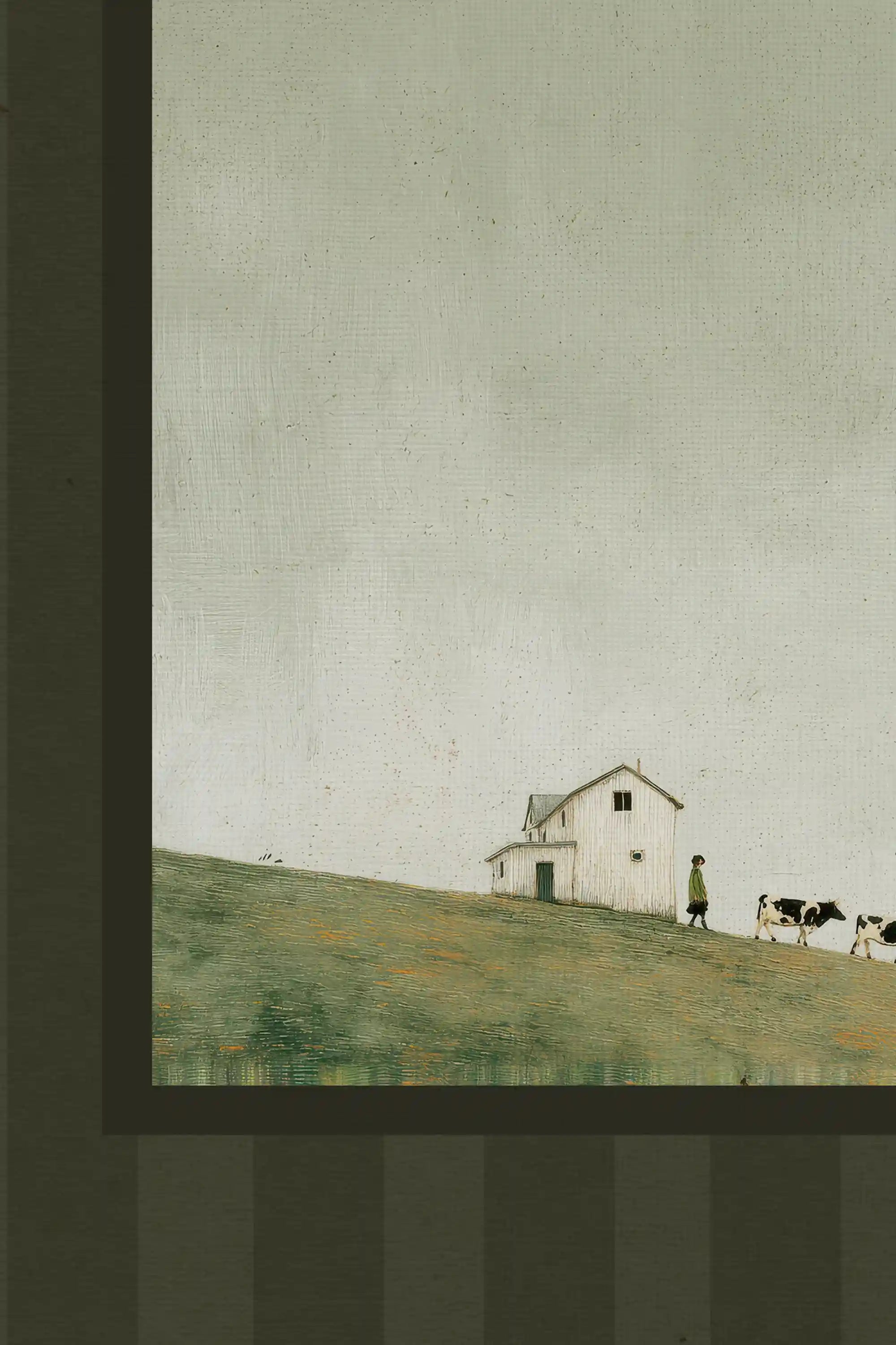 CLOUDWASHED FIELDS, Oeuvre sur toile rigide, encadré signature Atelier Dansereau