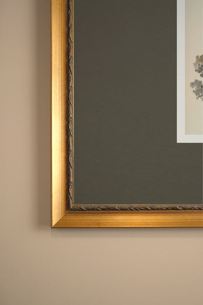 SILENT WISDOM, Artwork on rigid canvas, framed in Vintage Gold