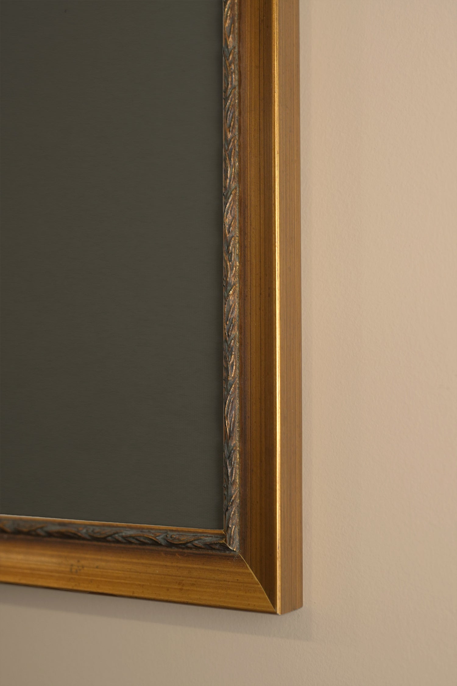 SILENT WISDOM, Artwork on rigid canvas, framed in Vintage Gold