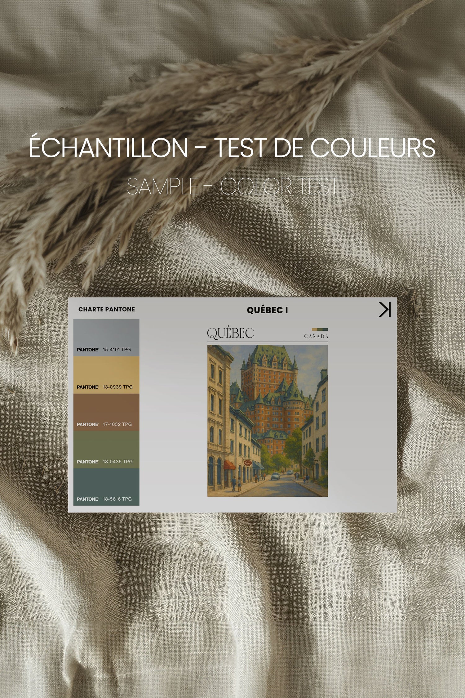 OLEKA CANVAS - QUÉBEC I, Oeuvre sur toile étirée, encadré Naturel Clair