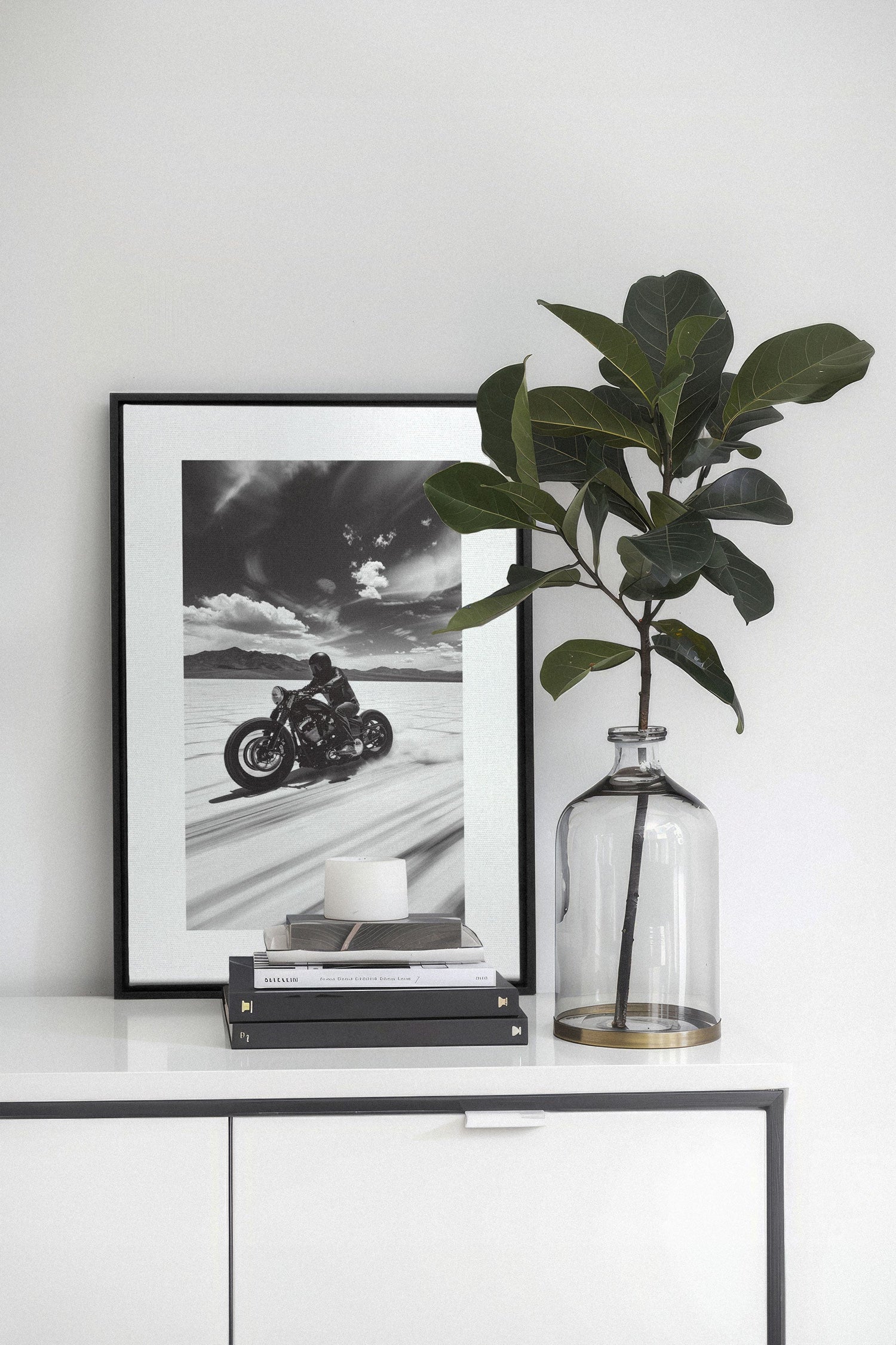 OLEKA CANVAS - DUNE DANCER, Oeuvre sur toile étirée, encadré Noir