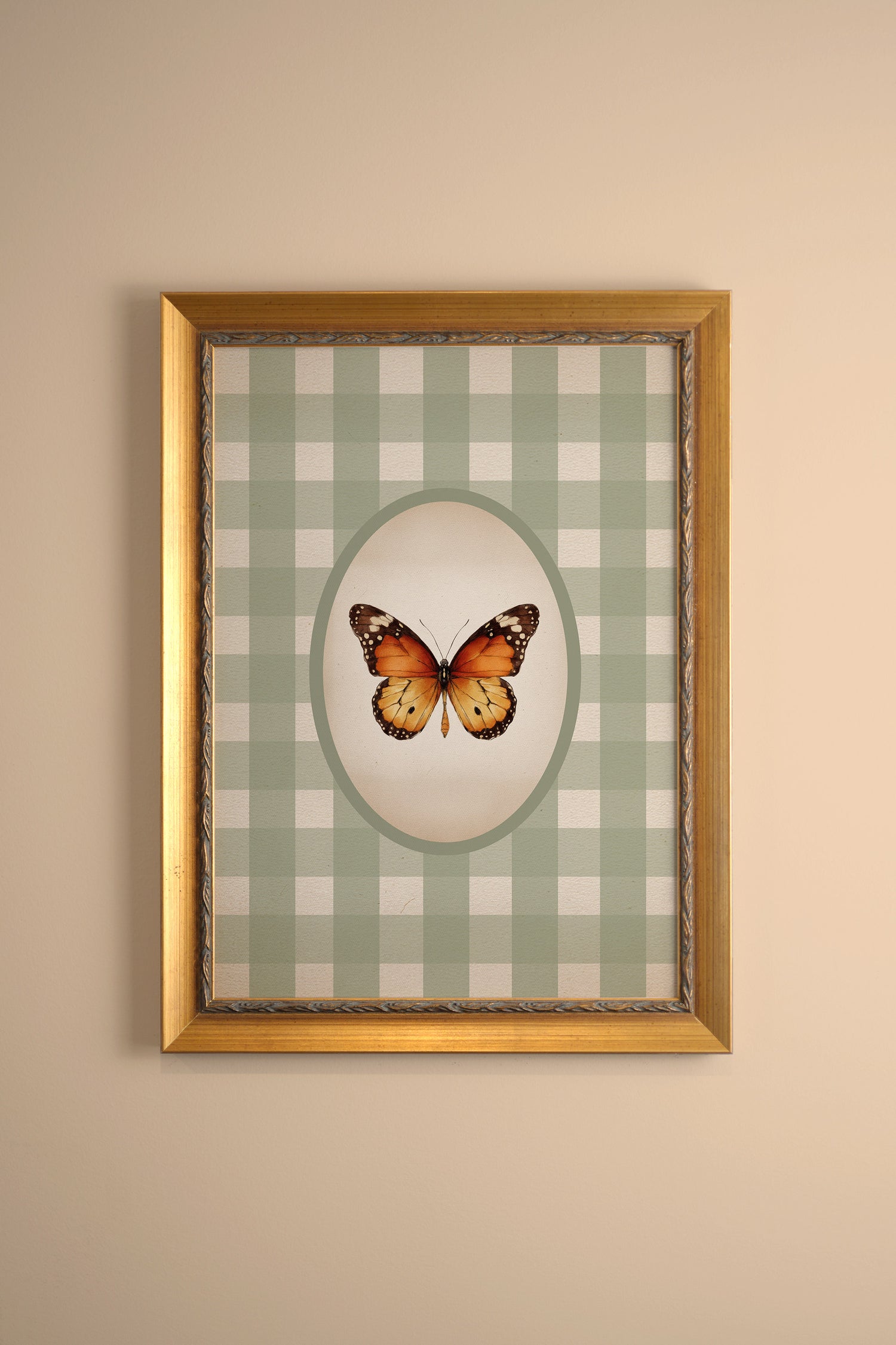 TIMELESS WINGS, Oeuvre sur toile étirée, encadré Vintage Or