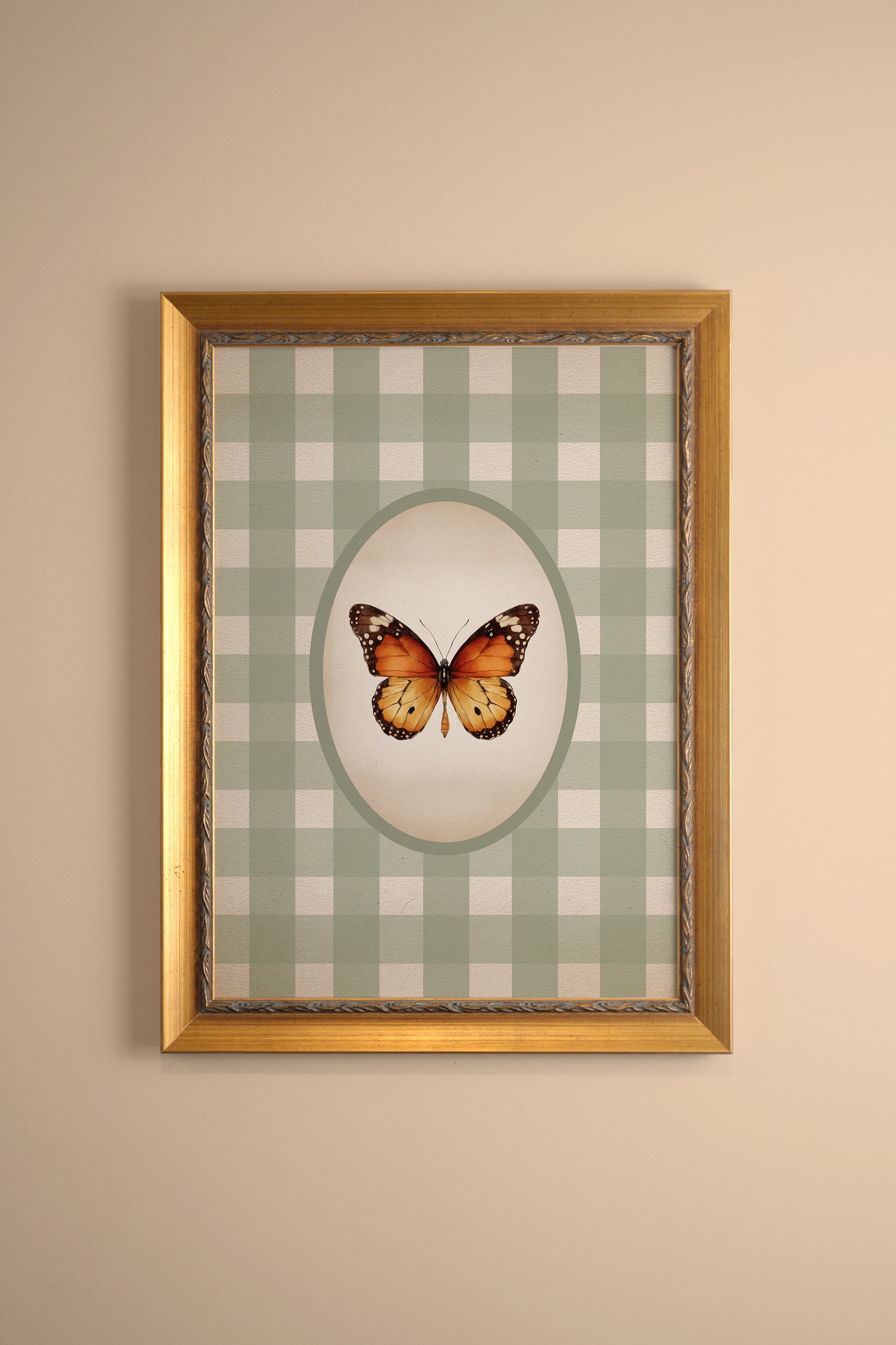 TIMELESS WINGS, Oeuvre sur toile étirée, encadré Vintage Or