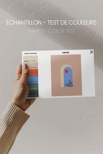 OLEKA CANVAS - ARCHE, Oeuvre sur toile étirée, encadré Blanc