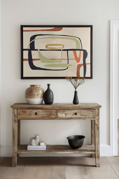 OLEKA CANVAS - ÉMOTION, Oeuvre sur toile étirée, encadré Noir