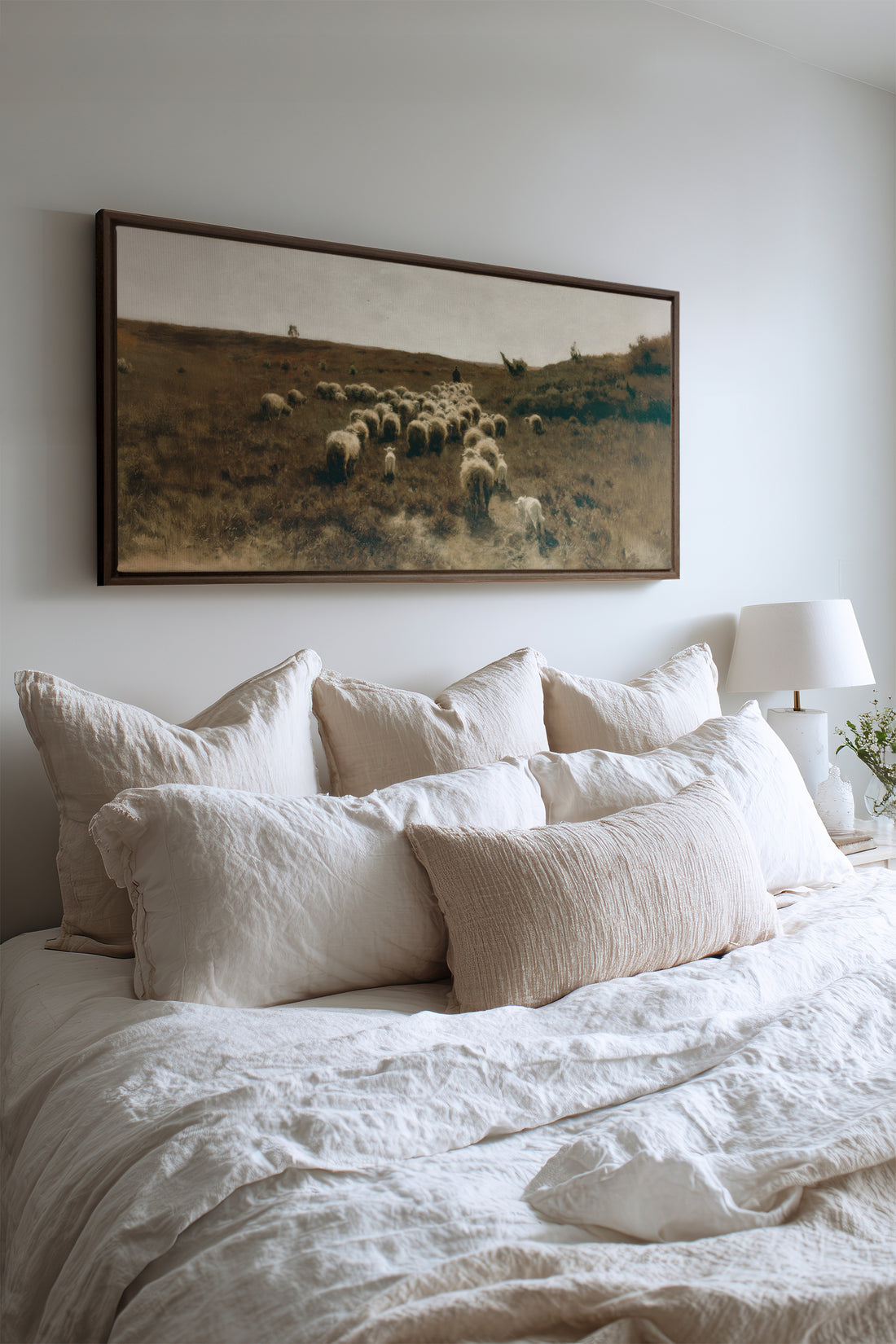 THE PEACEFUL WAY, Oeuvre sur toile étirée, encadré Brun Chêne