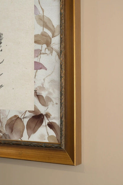 ROYAL BOTANY, Stretched Canvas Artwork, Vintage Gold Frame