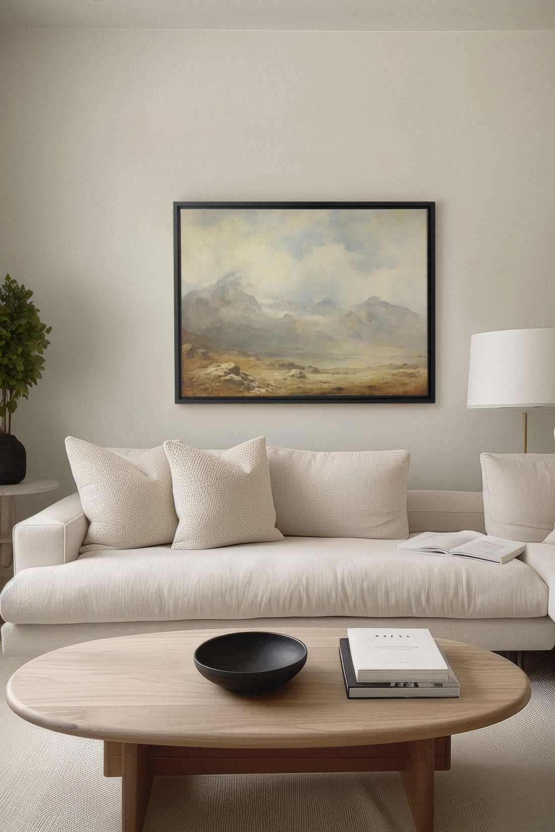 OLEKA CANVAS - Quiet Highlands, Oeuvre sur toile étirée, encadré Noir