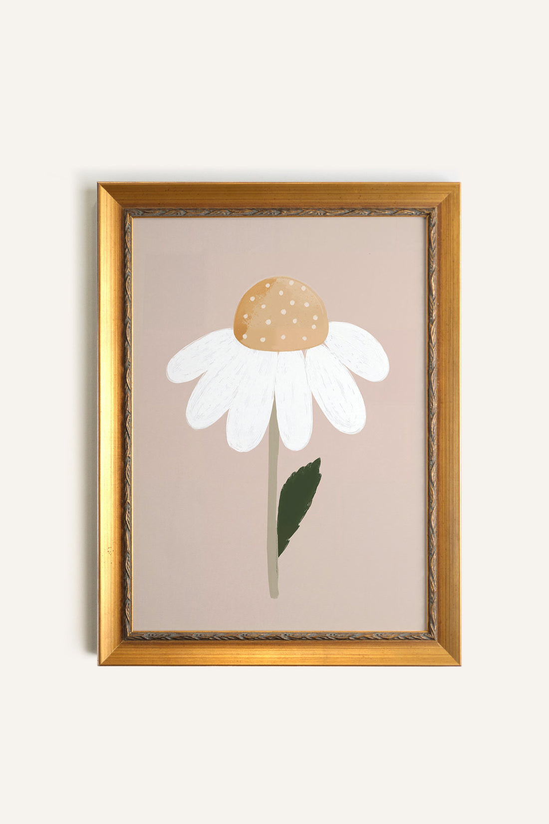 MARGUERITE DORÉE, Oeuvre sur toile rigide, encadré Vintage Or