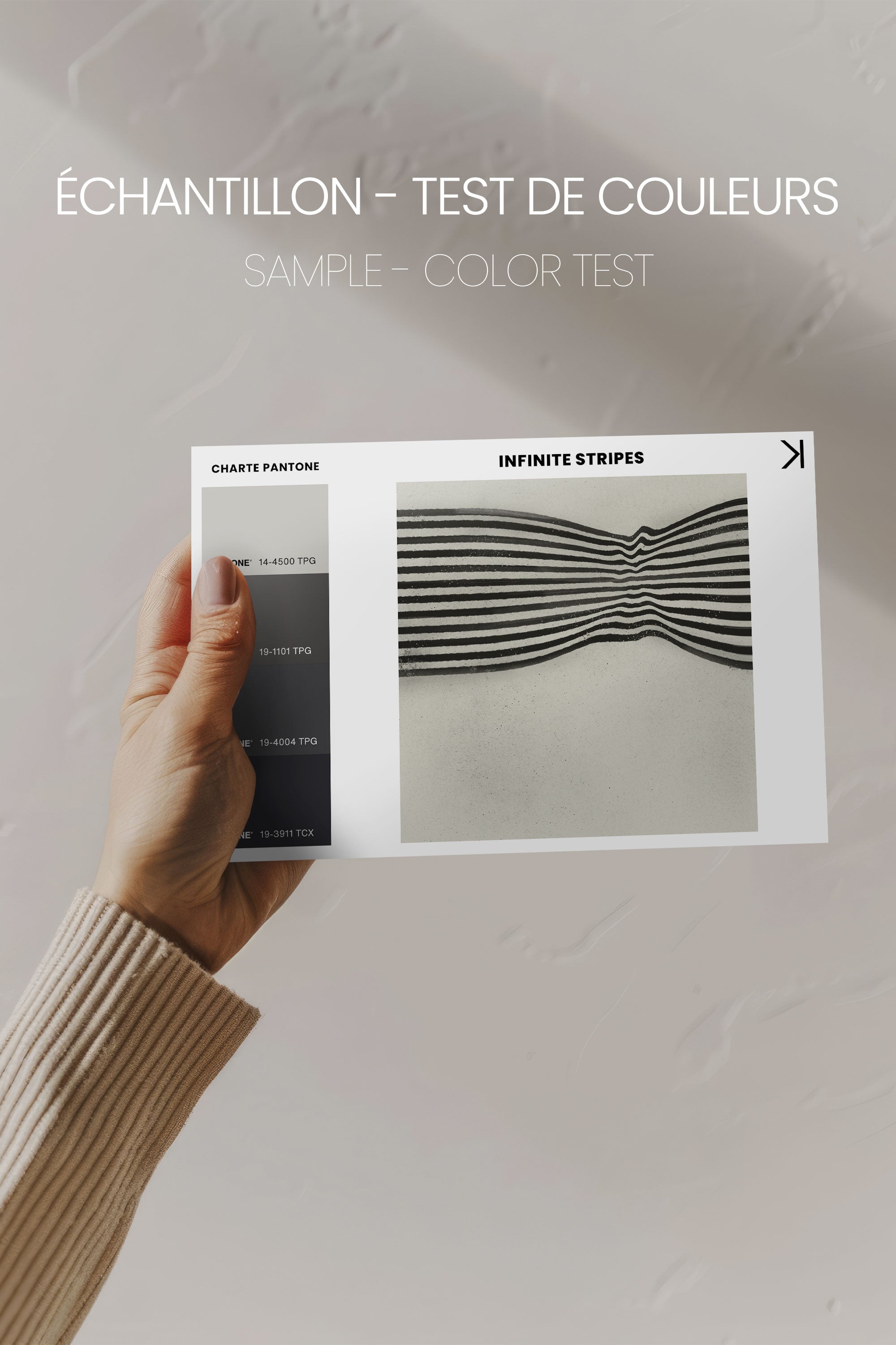 OLEKA CANVAS - INFINITE STRIPES, Oeuvre sur toile étirée, encadré Brun Chêne