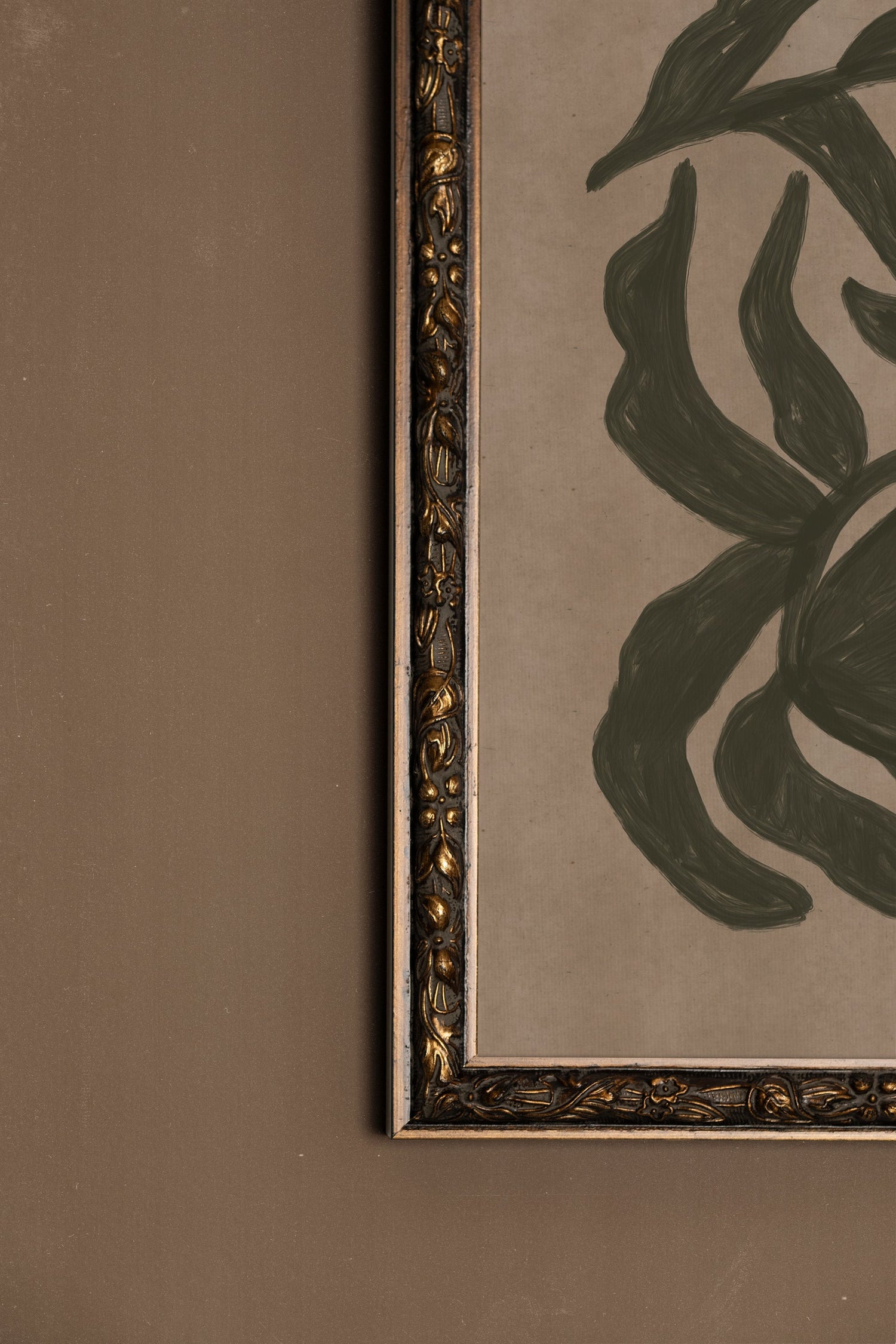 ESPRIT SAUVAGE, Oeuvre sur toile rigide, encadré Vintage Bronze