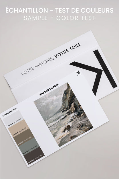 OLEKA CANVAS - SHADED SHORES, Oeuvre sur toile étirée, encadré Noir