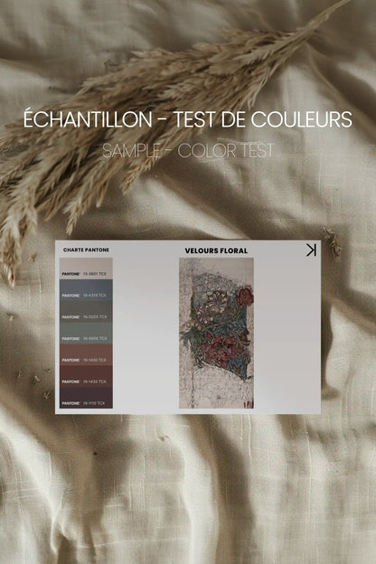 VELOURS FLORAL, Oeuvre sur toile étirée, encadré Naturel Clair
