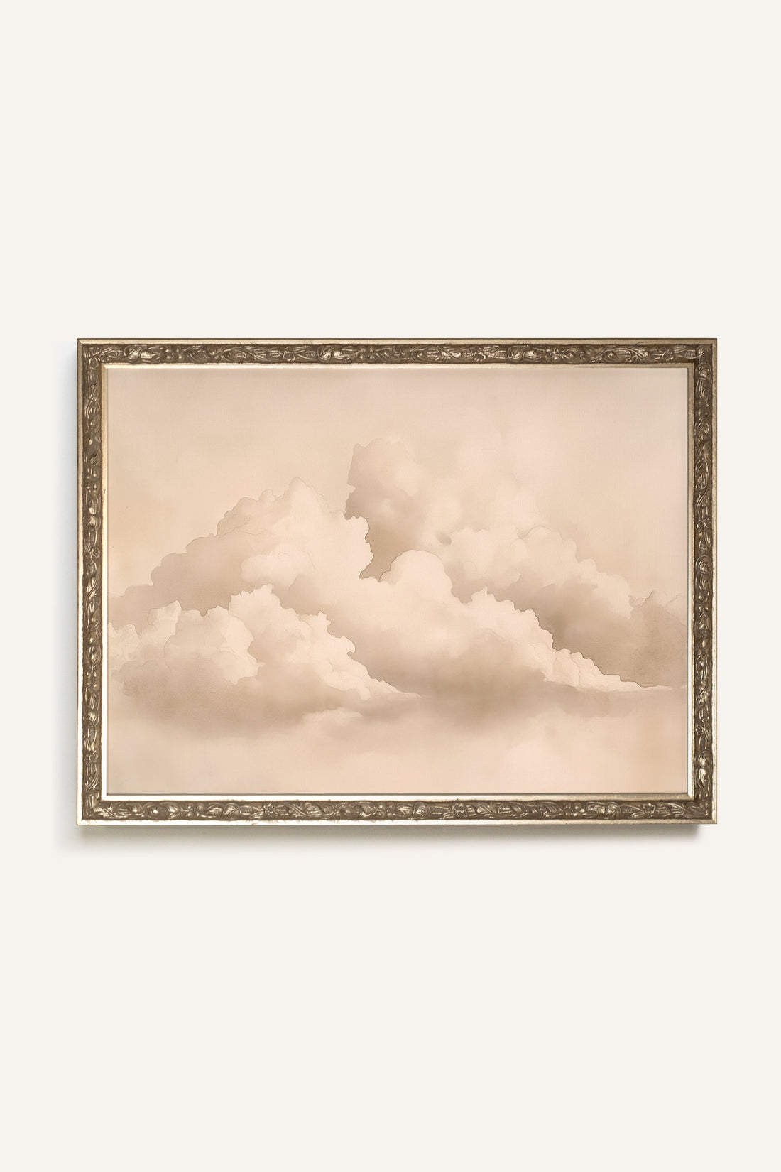 NUAGES DOUILLET, Oeuvre sur toile rigide, encadré Vintage Argent