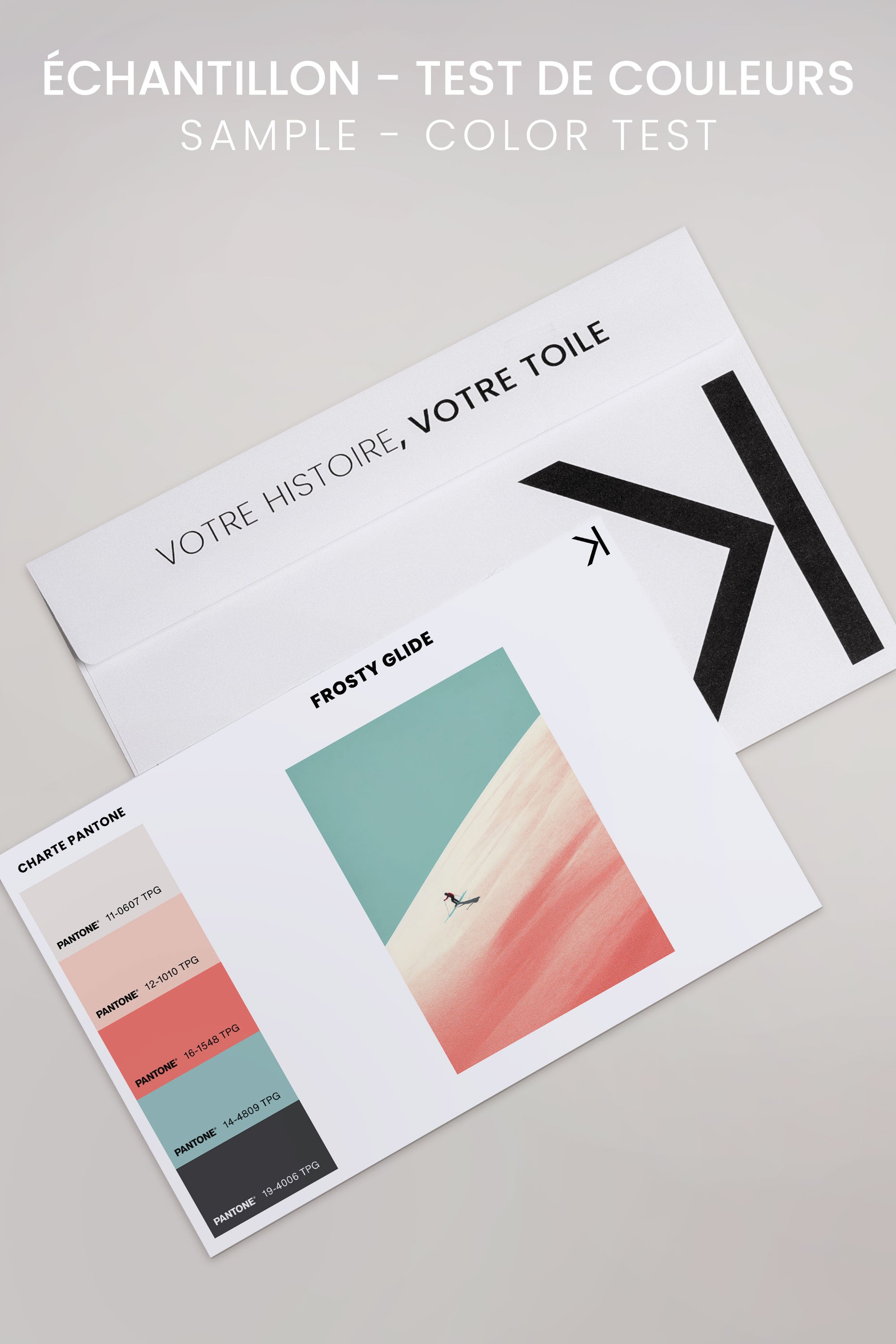 OLEKA CANVAS - Frosty Glide, Oeuvre sur toile étirée, encadré Naturel Clair