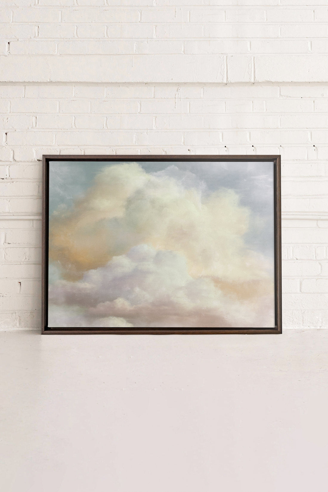 OLEKA CANVAS - NEBULA, Oeuvre sur toile étirée, encadré Brun Noyer