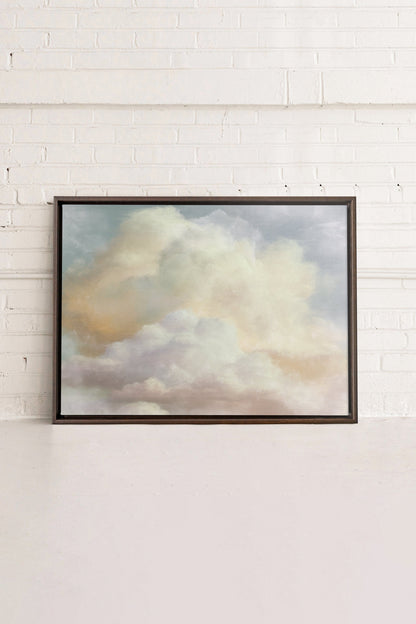 OLEKA CANVAS - NEBULA, Oeuvre sur toile étirée, encadré Brun Noyer