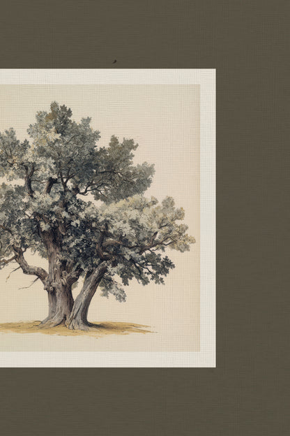 SILENT WISDOM, Artwork on rigid canvas, framed in Vintage Gold