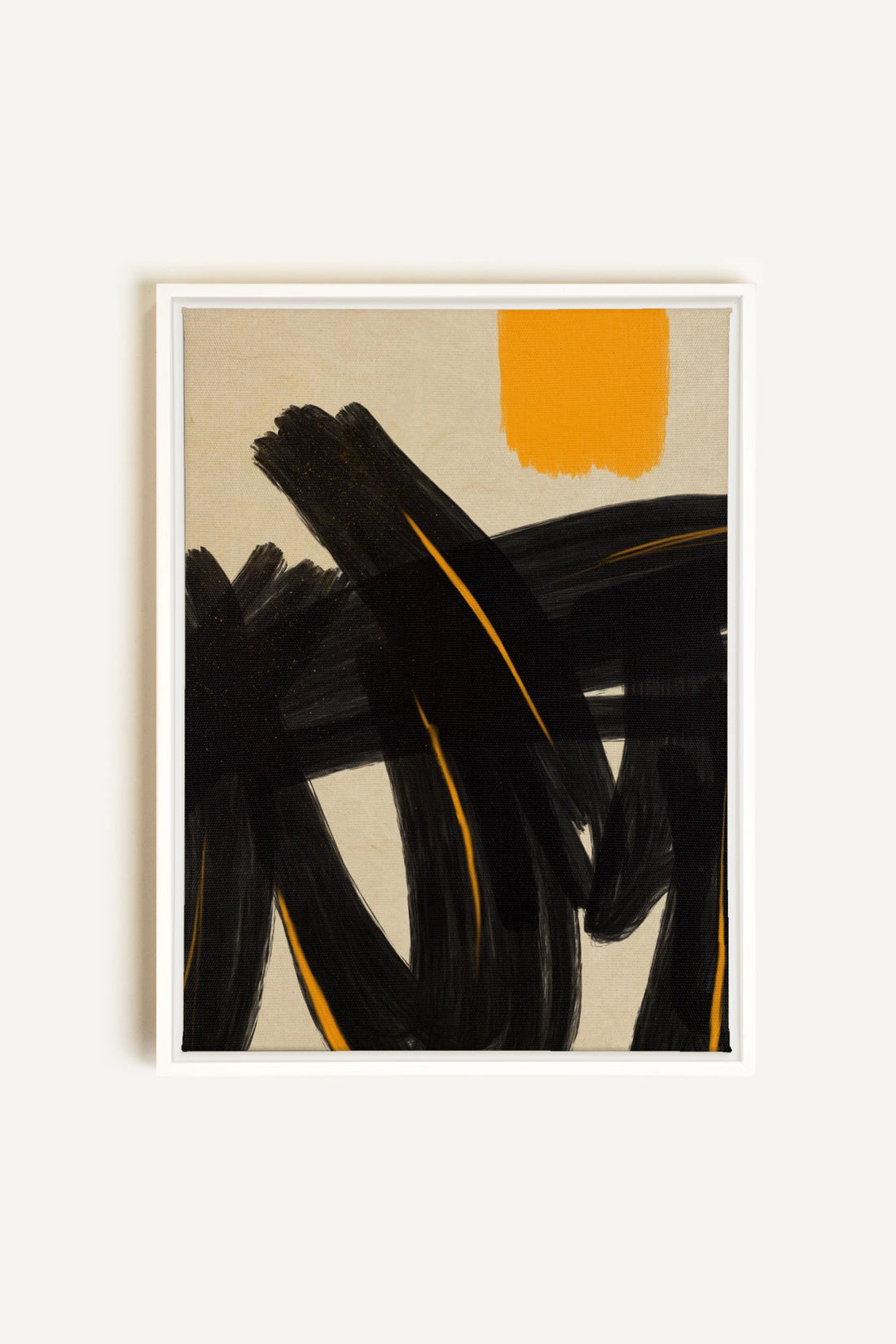 SOLAR MOTION, Oeuvre sur toile étirée, encadré Blanc