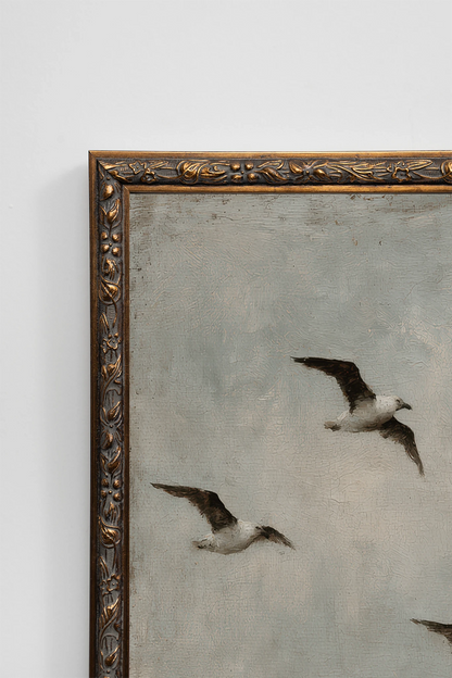 Brise marine, Painting on stretched canvas, framed in Vintage Bronze
