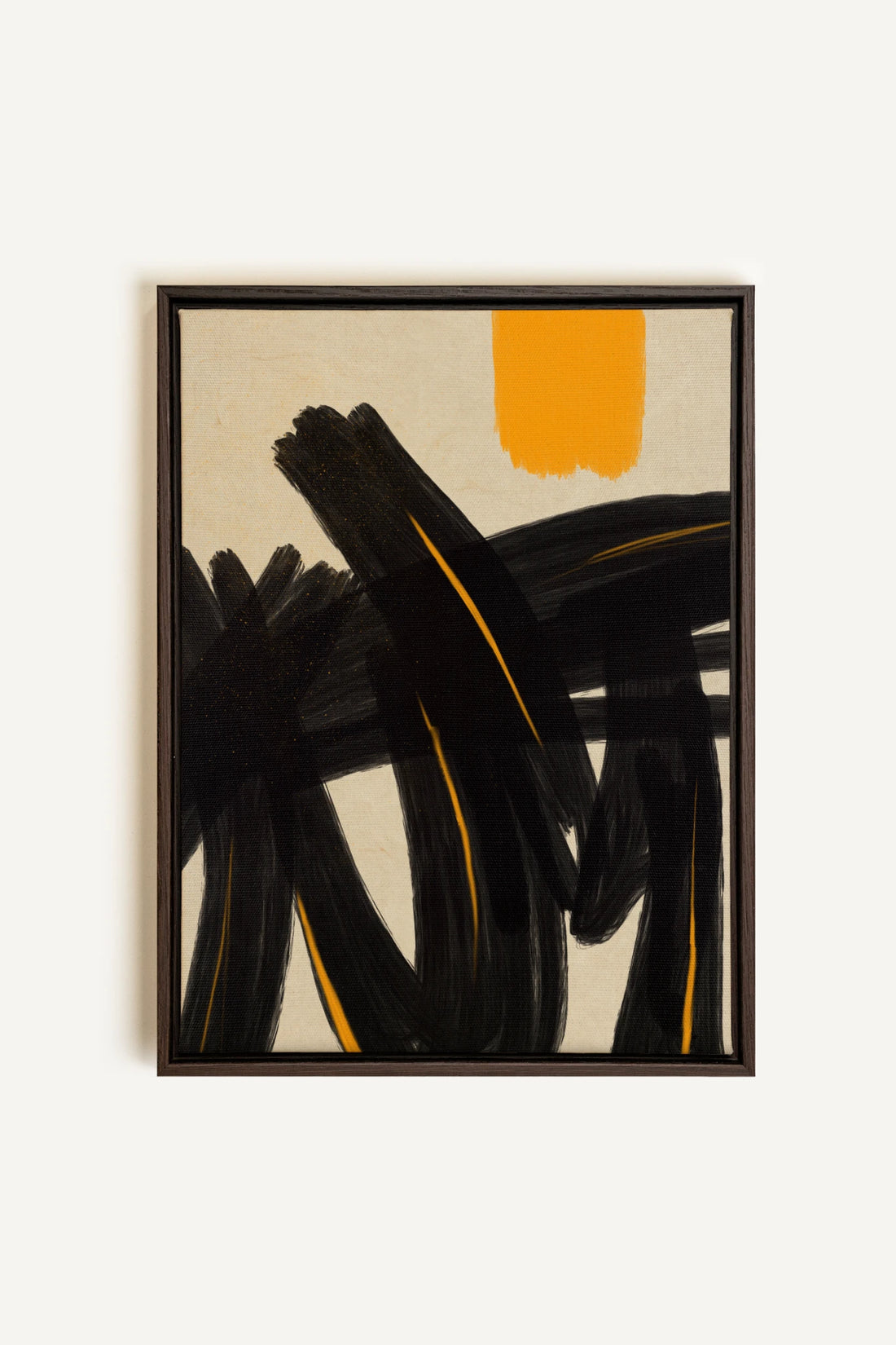 SOLAR MOTION, Oeuvre sur toile étirée, encadré Brun Noyer