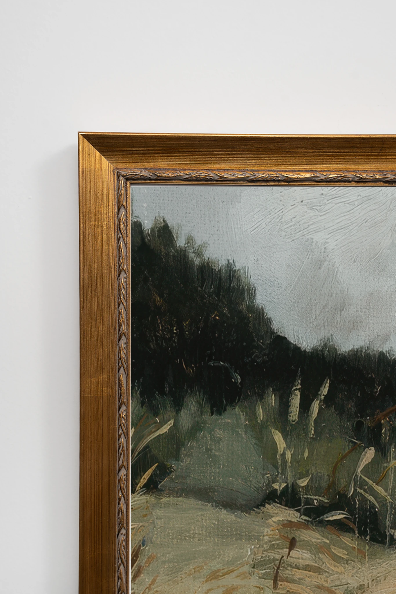 ROSEAUX DORÉS II, Oeuvre sur toile rigide, encadré Vintage Or
