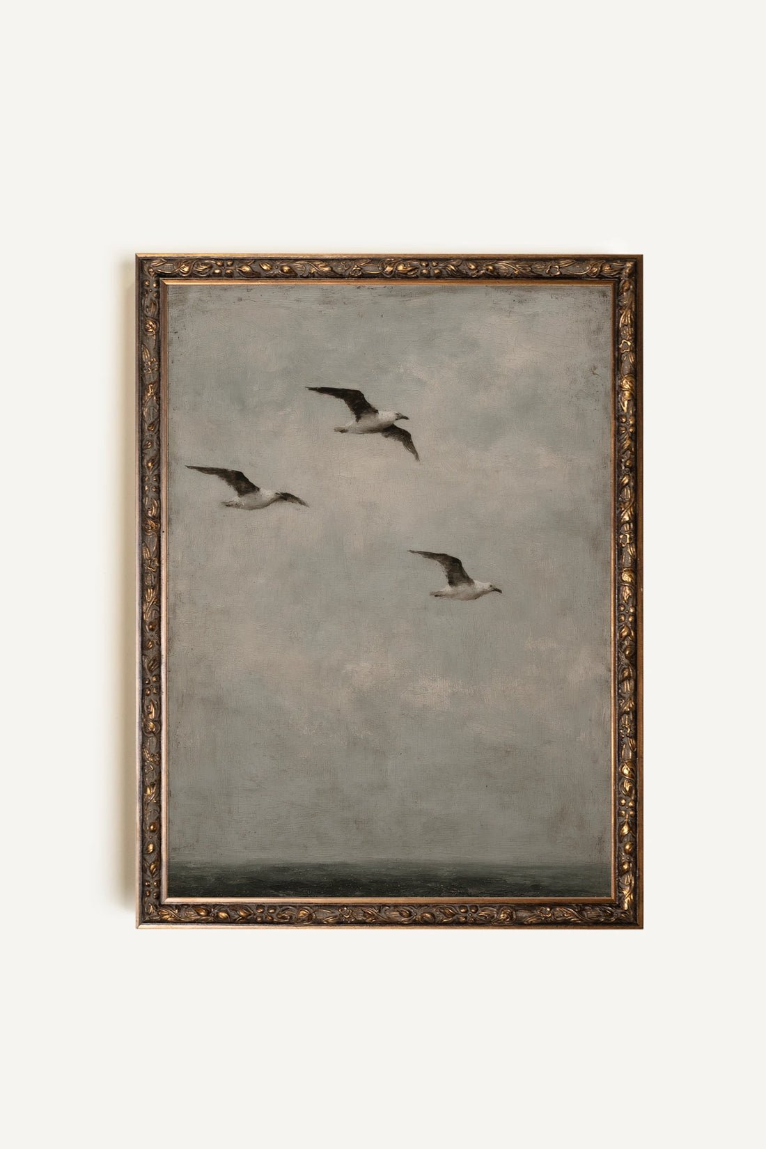 Brise marine, Painting on stretched canvas, framed in Vintage Bronze