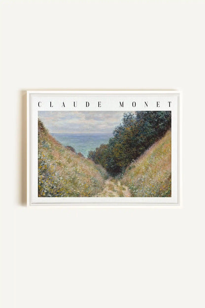 HERBES SALÉES, Oeuvre sur toile étirée, encadré Blanc