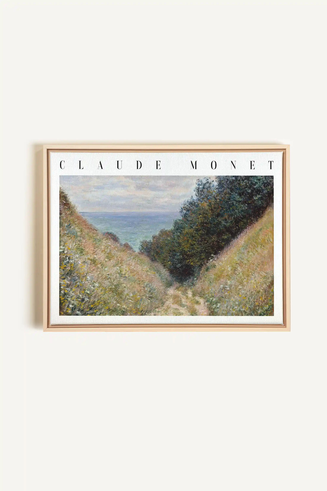 HERBE SALÉES, Work on stretched canvas, framed Naturel Clair