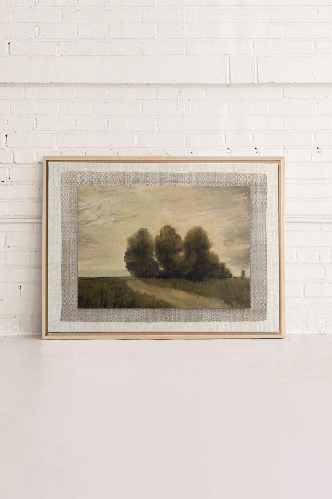 VALLEY LANDSCAPE, Oeuvre sur toile étirée, encadré Naturel Clair
