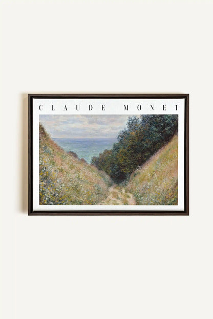 HERBE SALÉES, Work on stretched canvas, framed Walnut Brown