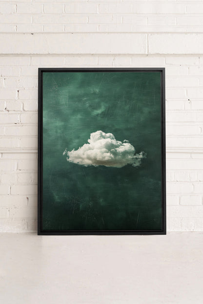 OLEKA CANVAS - EMERALD DREAM, Oeuvre sur toile étirée, encadré Noir