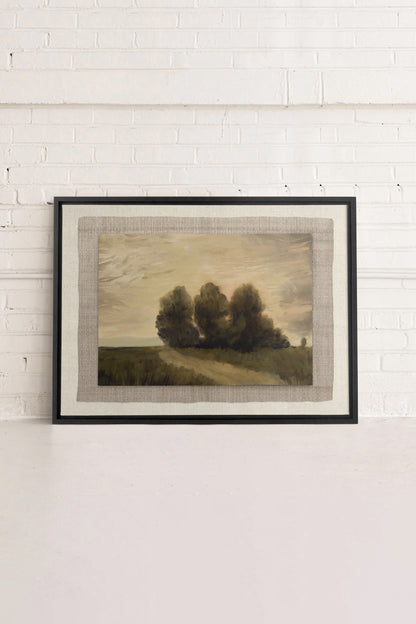 VALLEY LANDSCAPE, Oeuvre sur toile étirée, encadré Noir