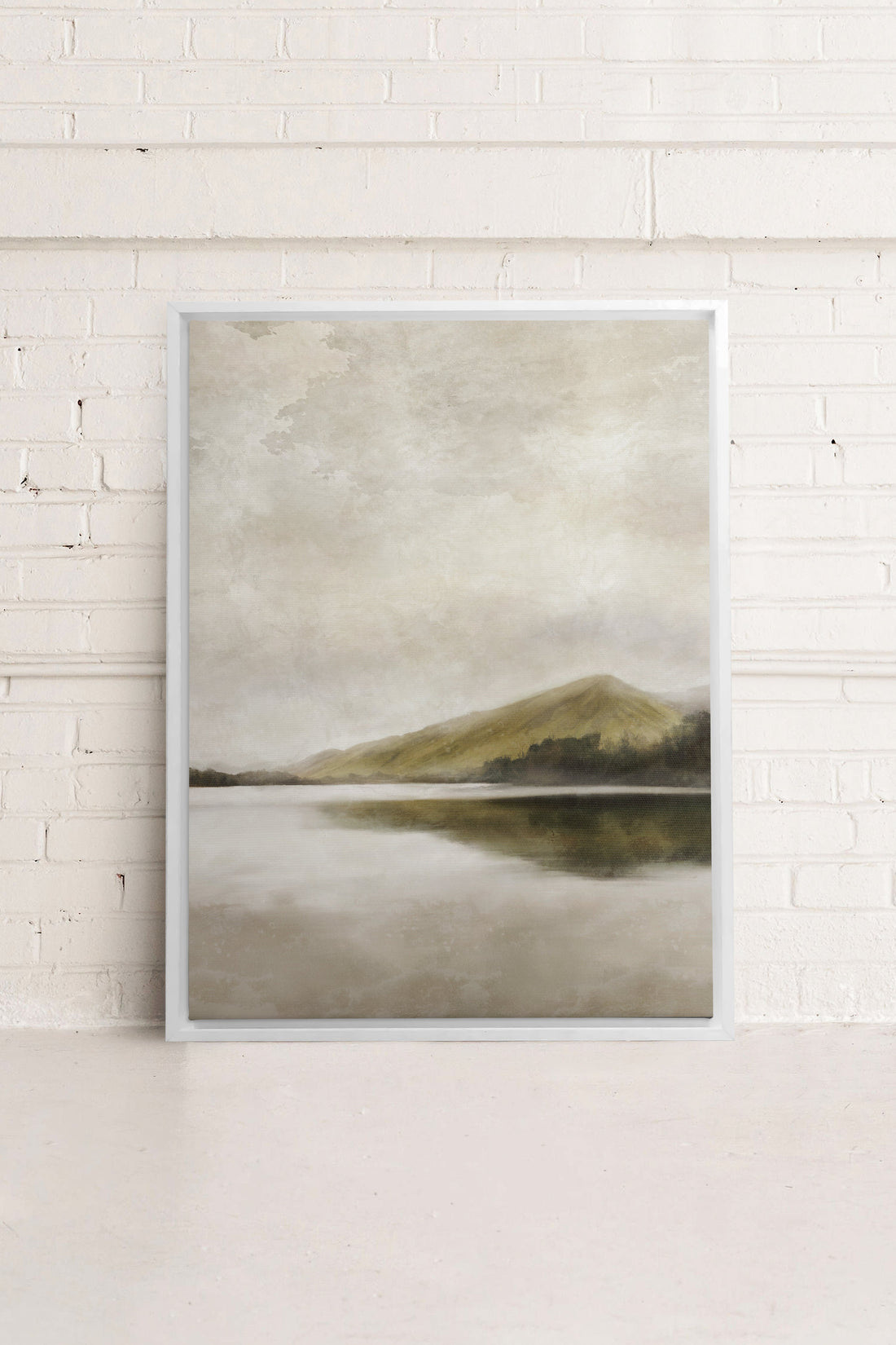 OLEKA CANVAS - REFLETS, Oeuvre sur toile étirée, encadré Blanc