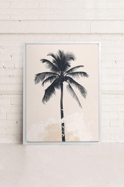 OLEKA CANVAS - PALM BLISS, Oeuvre sur toile étirée, encadré Blanc