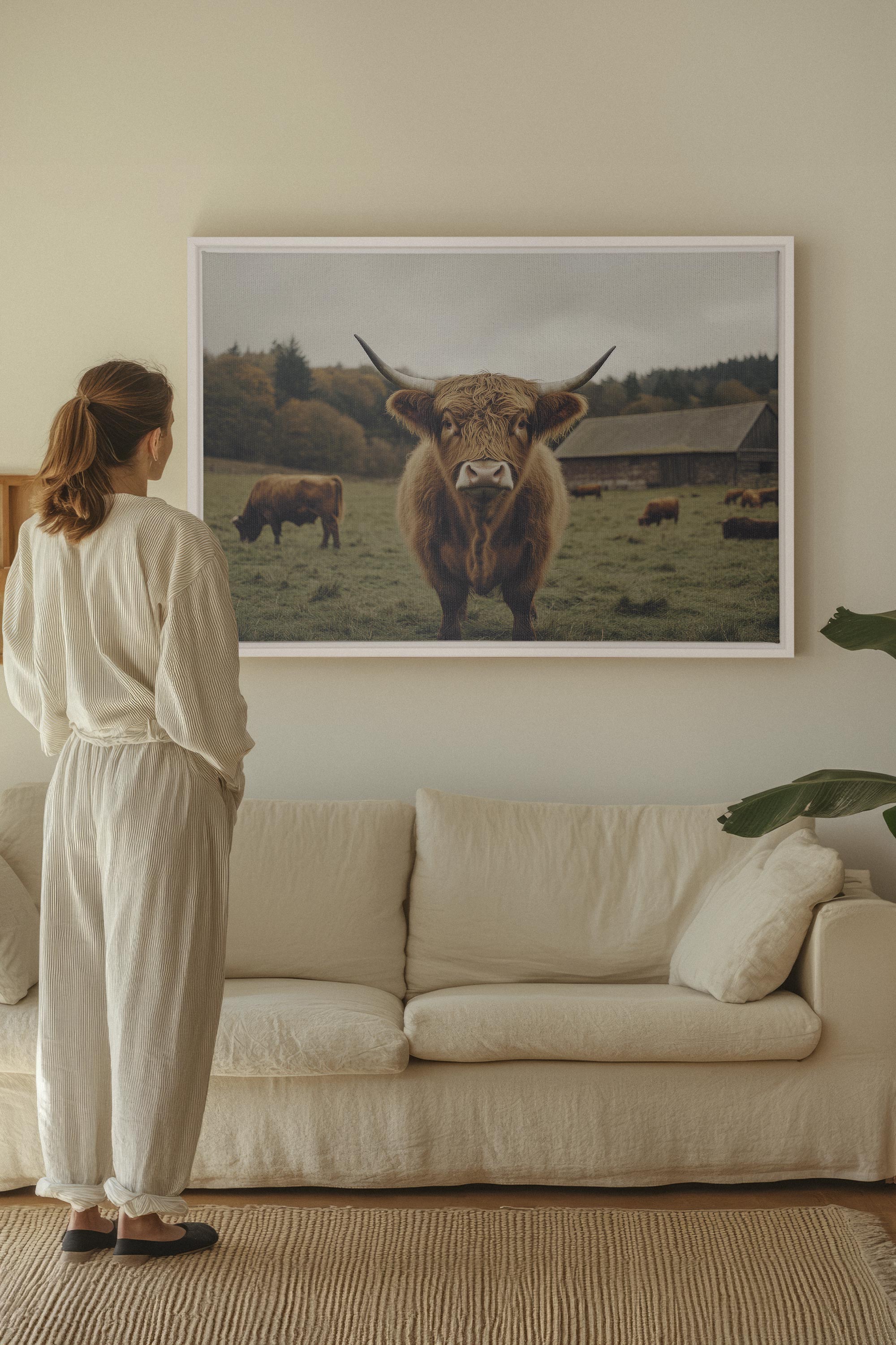 OLEKA CANVAS - SPIRIT OF THE MEADOW, Oeuvre sur toile étirée, encadré Blanc