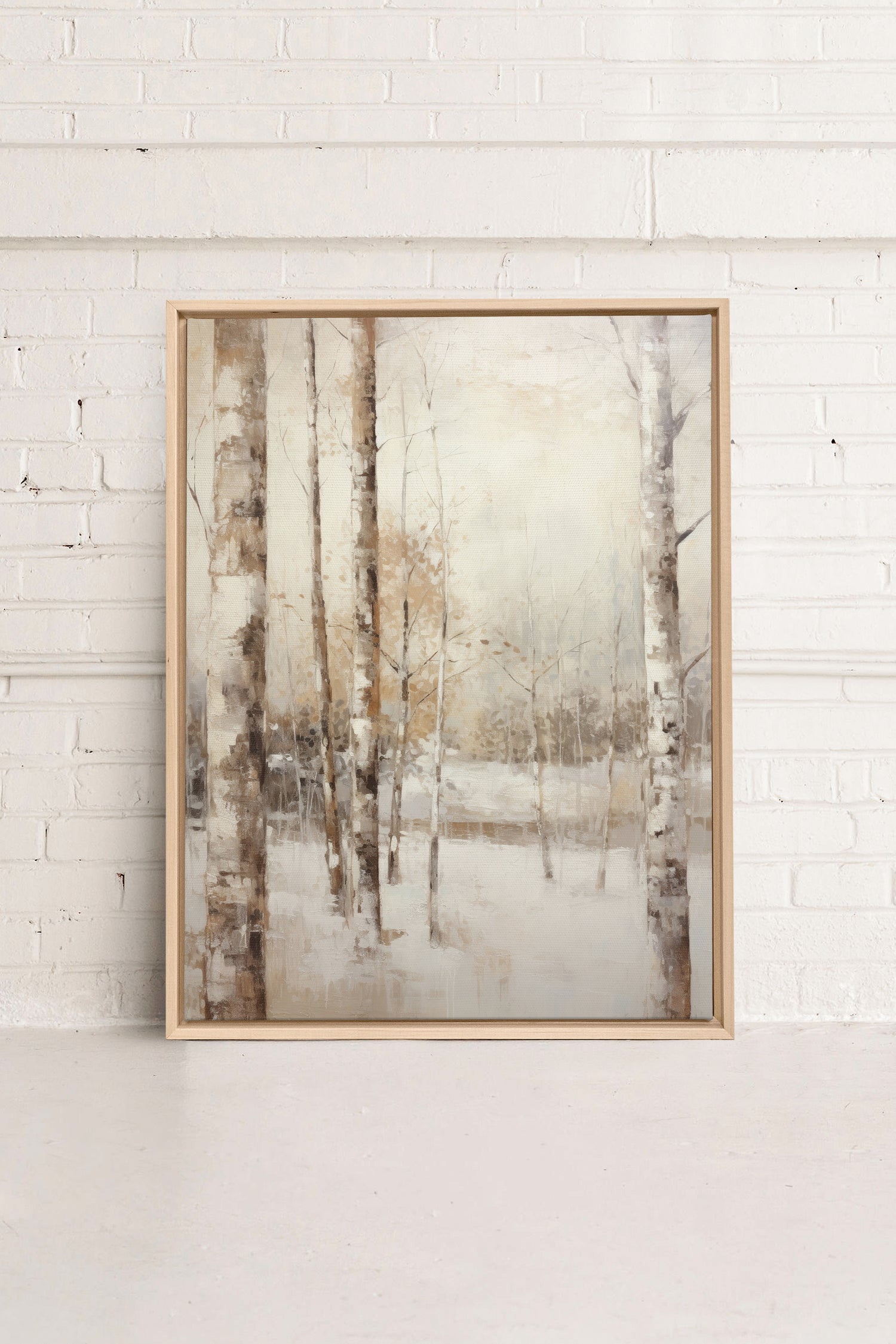 Winter Essence, Oeuvre sur toile étirée, encadré Naturel Clair