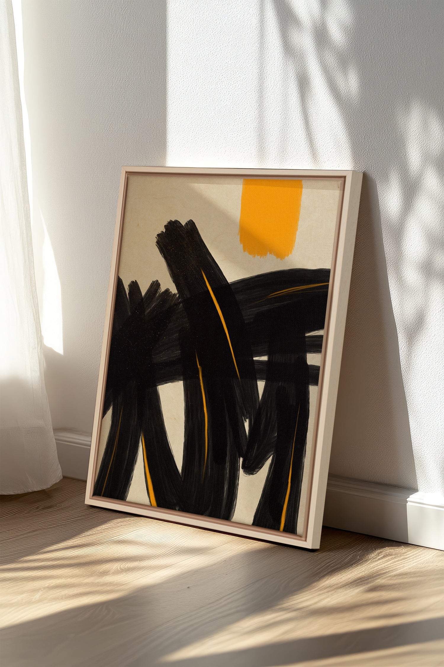 SOLAR MOTION, Artwork on stretched canvas, framed Natural Light