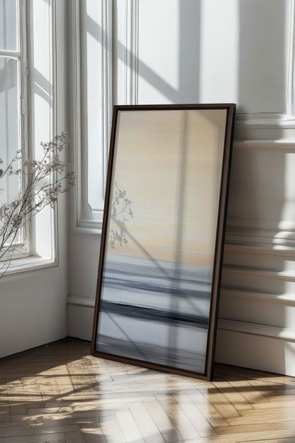 OLEKA CANVAS - MIST ECHOES, Oeuvre sur toile étirée, encadré Brun Noyer