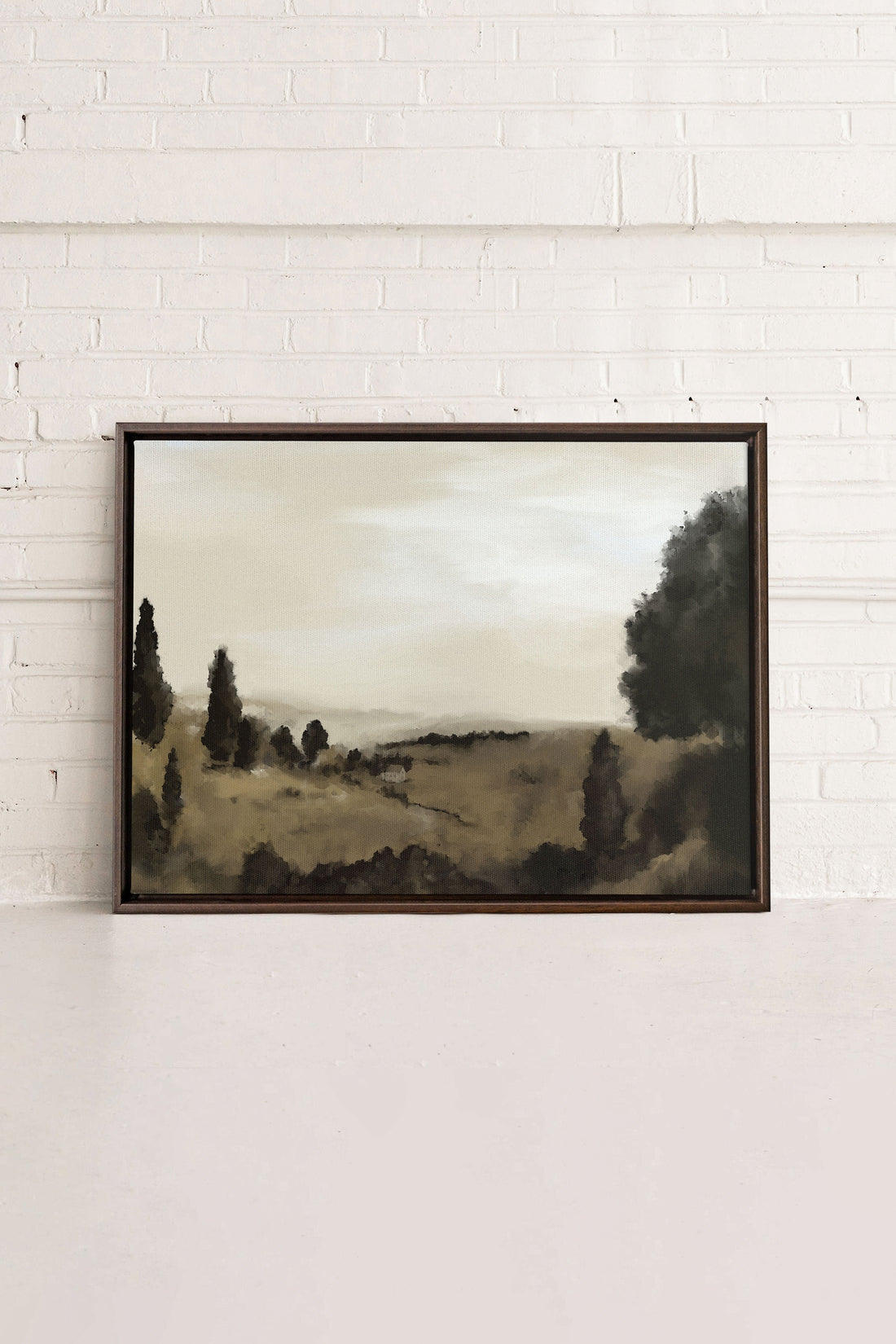 OLEKA CANVAS - GLEMSFORD MEADOWS, Oeuvre sur toile étirée, encadré Brun Noyer