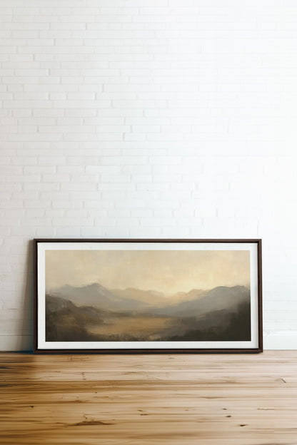 OLEKA CANVAS - SOFT GLOW, Oeuvre sur toile étirée, encadré Brun Noyer