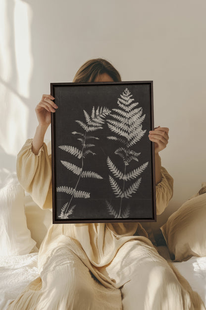 SOUFFLE FORESTIER, Oeuvre sur toile étirée, encadré Brun Noyer