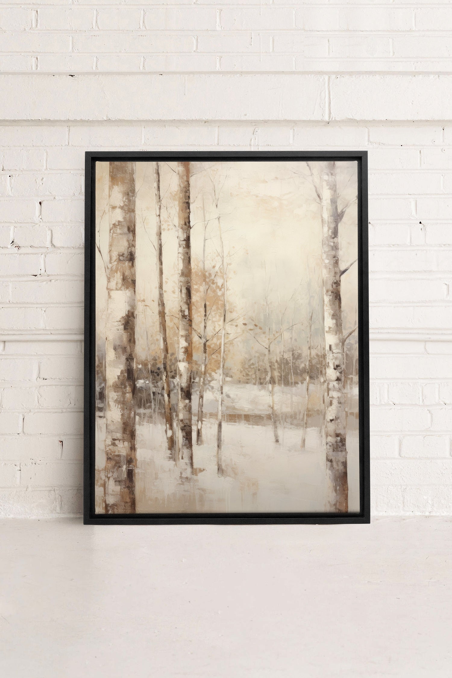 OLEKA CANVAS - Winter Essence, Oeuvre sur toile étirée, encadré Noir