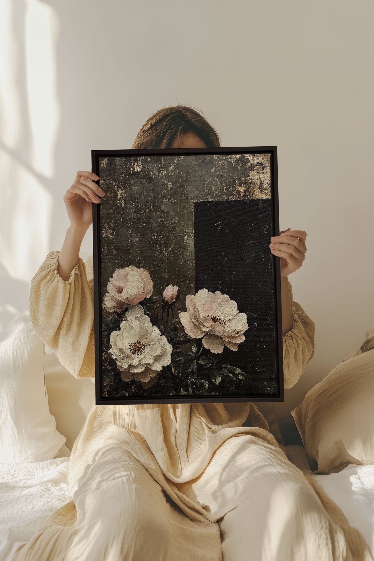 OLEKA CANVAS - HIDDEN LIGHT, Oeuvre sur toile étirée, encadré Noir