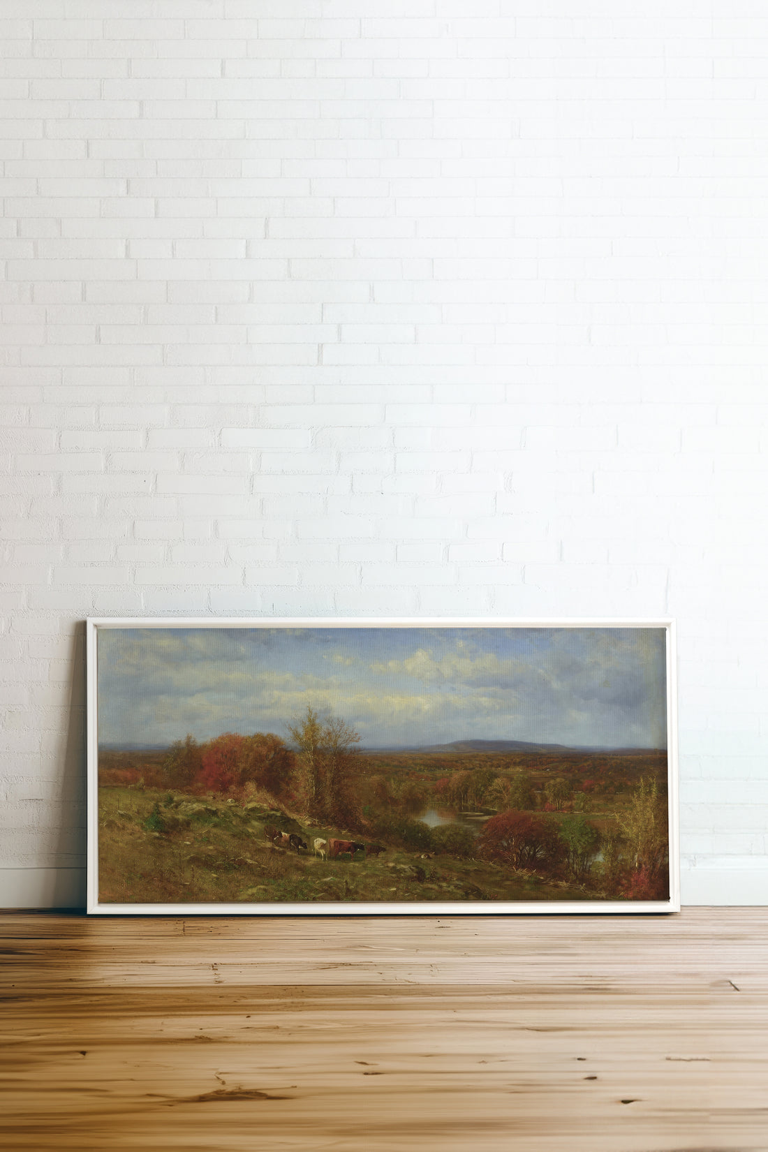 COUNTRYSIDE GLOW, Oeuvre sur toile étirée, encadré Blanc