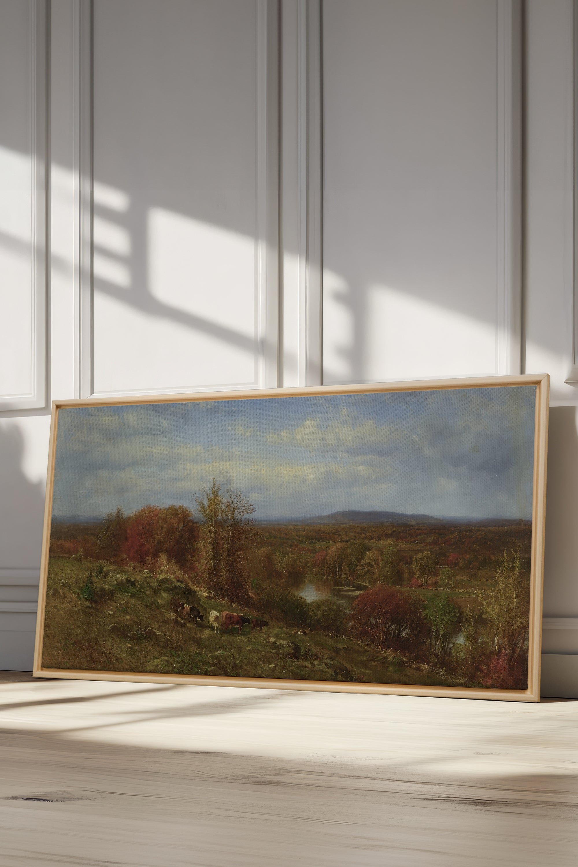 COUNTRYSIDE GLOW, Oeuvre sur toile étirée, encadré Naturel Clair