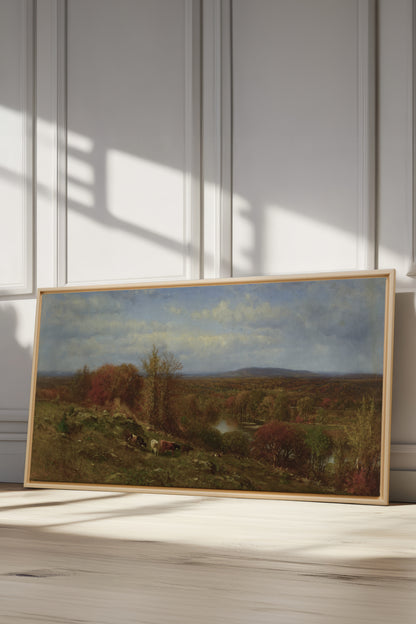 COUNTRYSIDE GLOW, Oeuvre sur toile étirée, encadré Naturel Clair