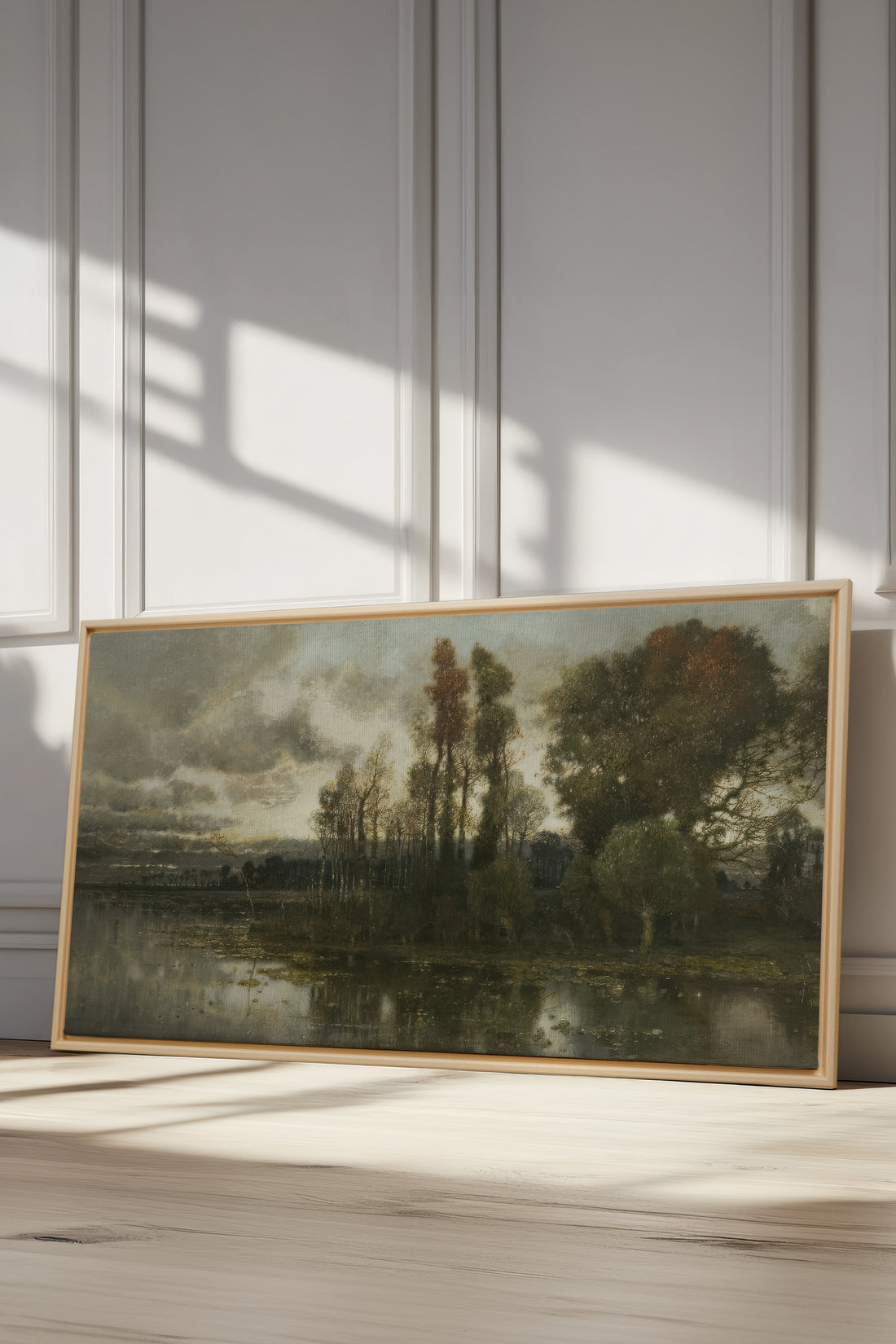 DARK SERENITY, Oeuvre sur toile étirée, encadré Naturel Clair